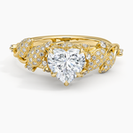 Luxe Canopy Diamond Ring Yellow Gold 18k Heart Engagement Ring
