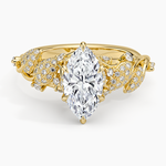 Luxe Canopy Diamond Ring Yellow Gold 18k Marquise Engagement Ring