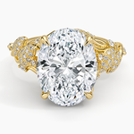 Luxe Canopy Diamond Ring Yellow Gold 18k Oval Engagement Ring