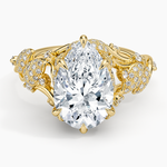 Luxe Canopy Diamond Ring Yellow Gold 18k Pear Engagement Ring