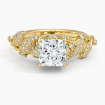 Luxe Canopy Diamond Ring Yellow Gold 18k Princess Engagement Ring