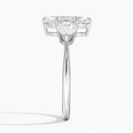 Luxe Opera Three Stone Diamond Ring Platinum Marquise Engagement Ring