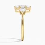 Luxe Opera Three Stone Diamond Ring Yellow Gold 18k Marquise Engagement Ring