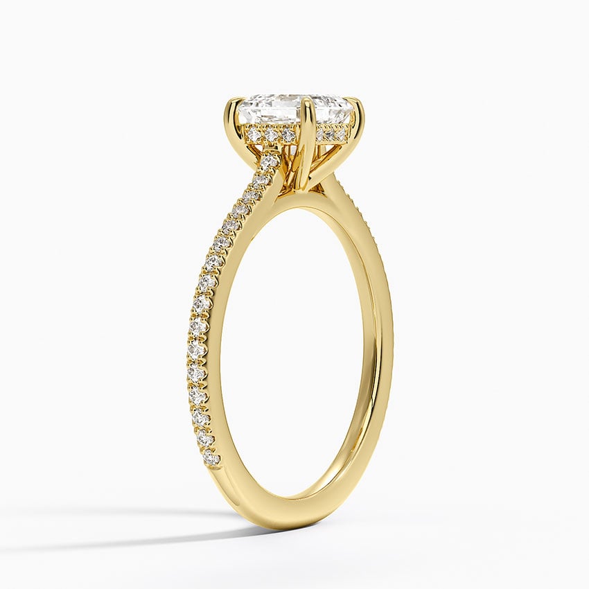 Luxe Lissome Diamond Ring (1/5 ct. tw.) Yellow Gold 18k Asscher Engagement Ring