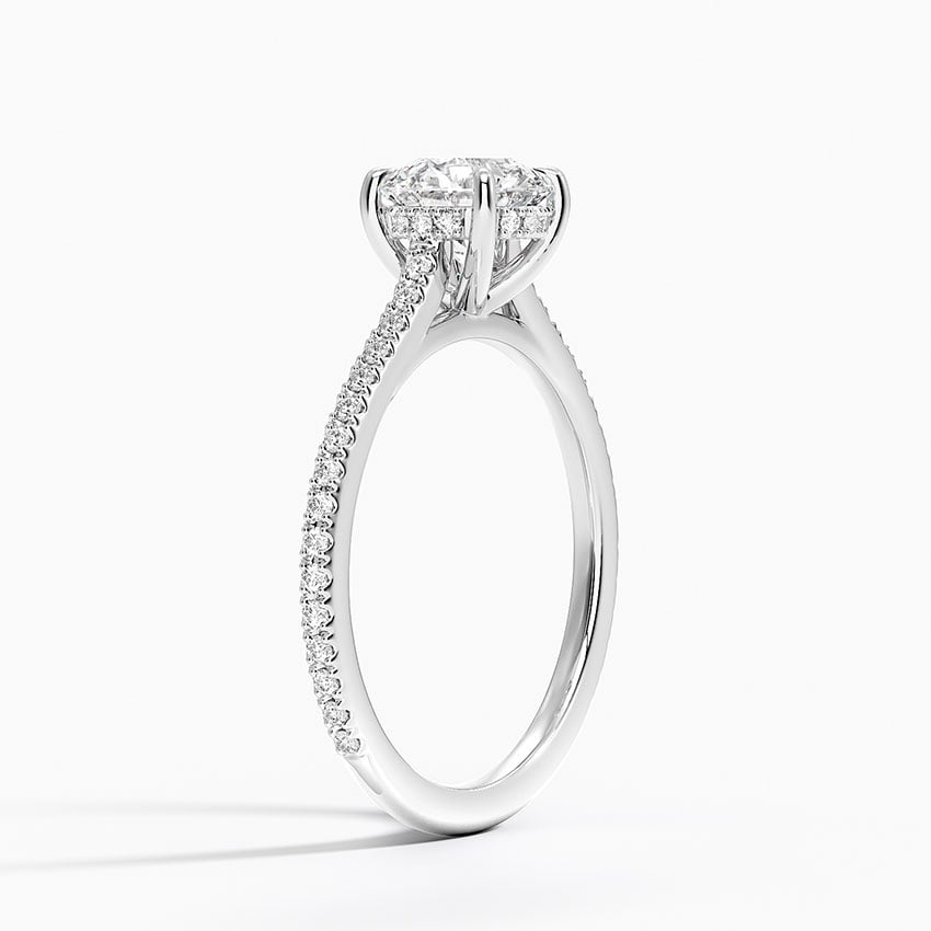 Luxe Lissome Diamond Ring (1/5 ct. tw.) Platinum Round Engagement Ring