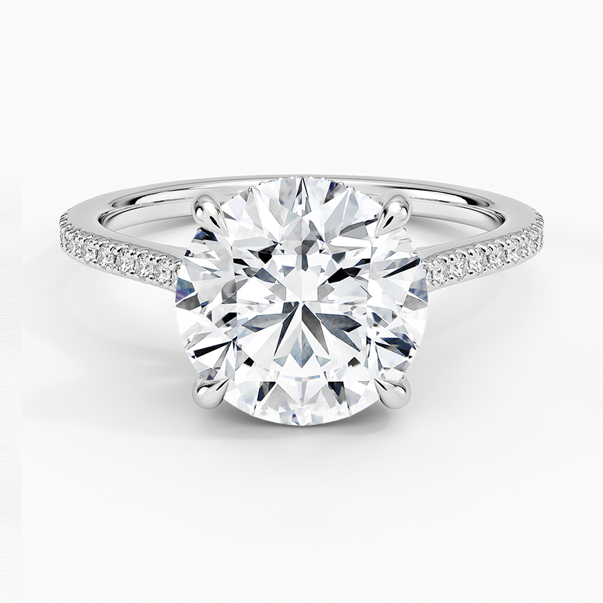 Luxe Lissome Diamond Ring (1/5 ct. tw.) Platinum Round Engagement Ring