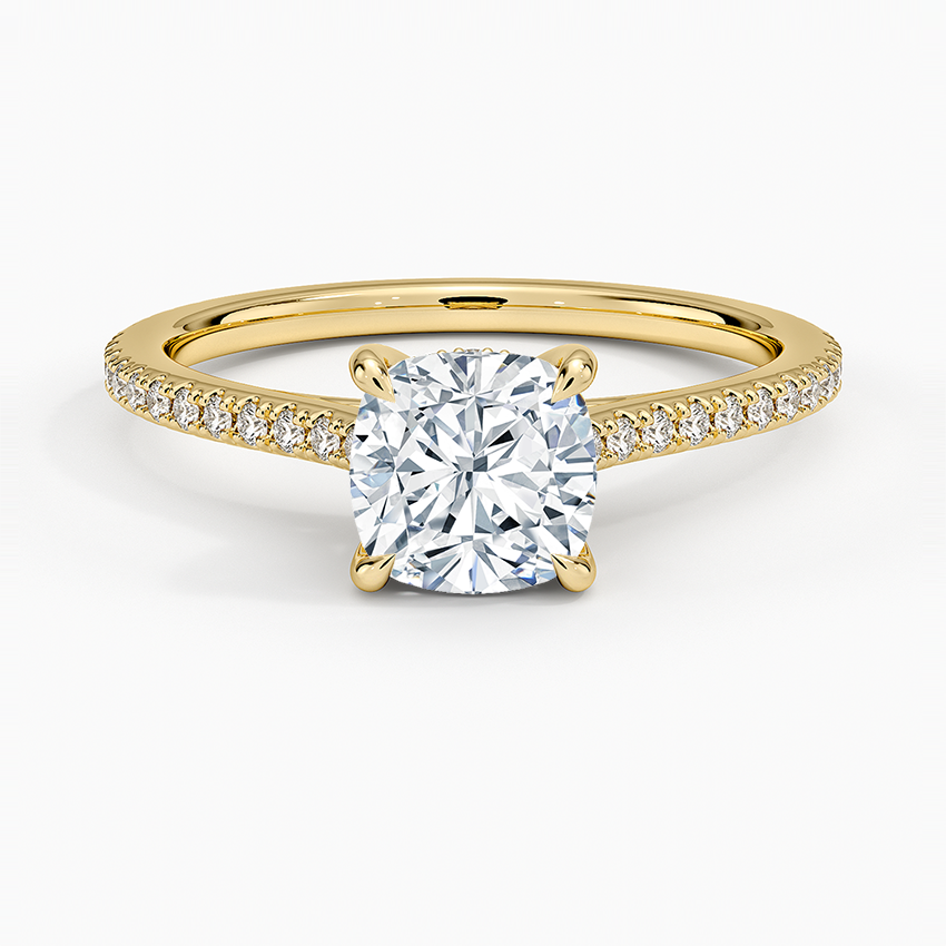 Luxe Lissome Diamond Ring (1/5 ct. tw.) Yellow Gold 18k Cushion Engagement Ring