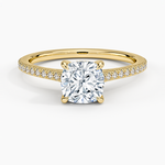 Luxe Lissome Diamond Ring (1/5 ct. tw.) Yellow Gold 18k Cushion Engagement Ring