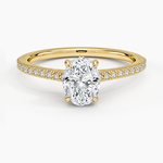 Luxe Lissome Diamond Ring (1/5 ct. tw.) Yellow Gold 18k Oval Engagement Ring