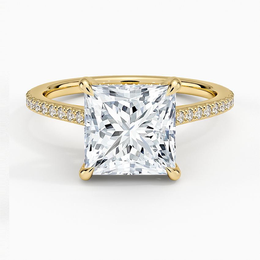 Luxe Lissome Diamond Ring (1/5 ct. tw.) Yellow Gold 18k Princess Engagement Ring
