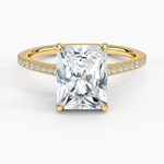 Luxe Lissome Diamond Ring (1/5 ct. tw.) Yellow Gold 18k Radiant Engagement Ring