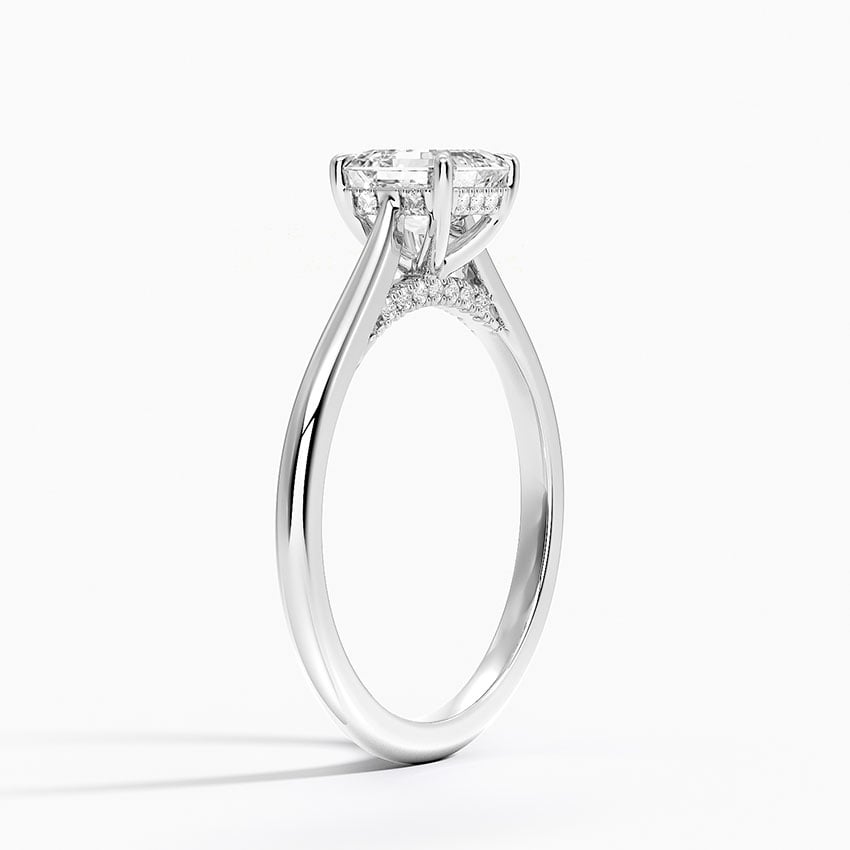 Dawn 1.5mm Diamond Ring Platinum Asscher Engagement Ring