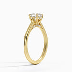 Dawn 1.5mm Diamond Ring Yellow Gold 18k Cushion Engagement Ring