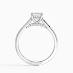 Dawn 1.5mm Diamond Ring Platinum Emerald Engagement Ring