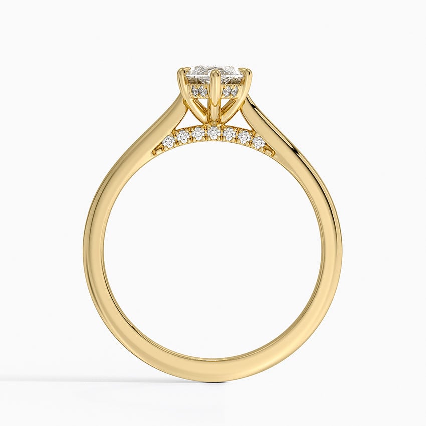 Dawn 1.5mm Diamond Ring Yellow Gold 18k Marquise Engagement Ring
