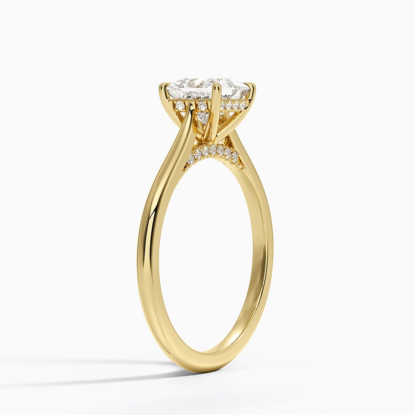 Dawn 1.5mm Diamond Ring Yellow Gold 18k Princess Engagement Ring