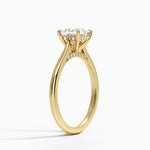 Dawn 1.5mm Diamond Ring Yellow Gold 18k Princess Engagement Ring