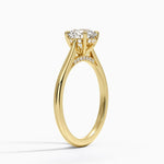 Dawn 1.5mm Diamond Ring Yellow Gold 18k Round Engagement Ring