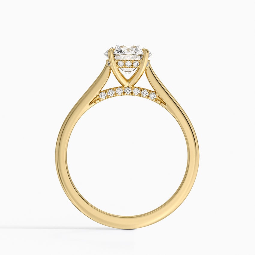 Dawn 1.5mm Diamond Ring Yellow Gold 18k Round Engagement Ring
