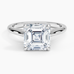 Dawn 1.5mm Diamond Ring Platinum Asscher Engagement Ring