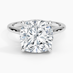 Dawn 1.5mm Diamond Ring Platinum Cushion Engagement Ring