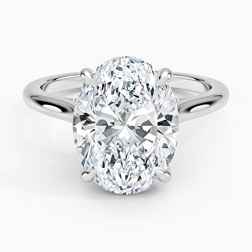 Dawn 1.5mm Diamond Ring Platinum Oval Engagement Ring