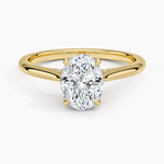 Dawn 1.5mm Diamond Ring Yellow Gold 18k Oval Engagement Ring