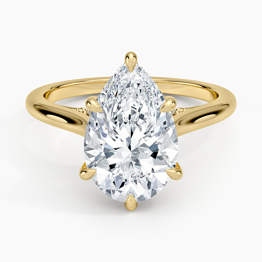 Dawn 1.5mm Diamond Ring Yellow Gold 18k Pear Engagement Ring
