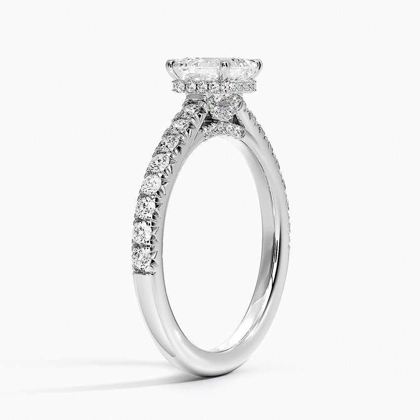 Chantal Diamond Ring Platinum Asscher Engagement Ring