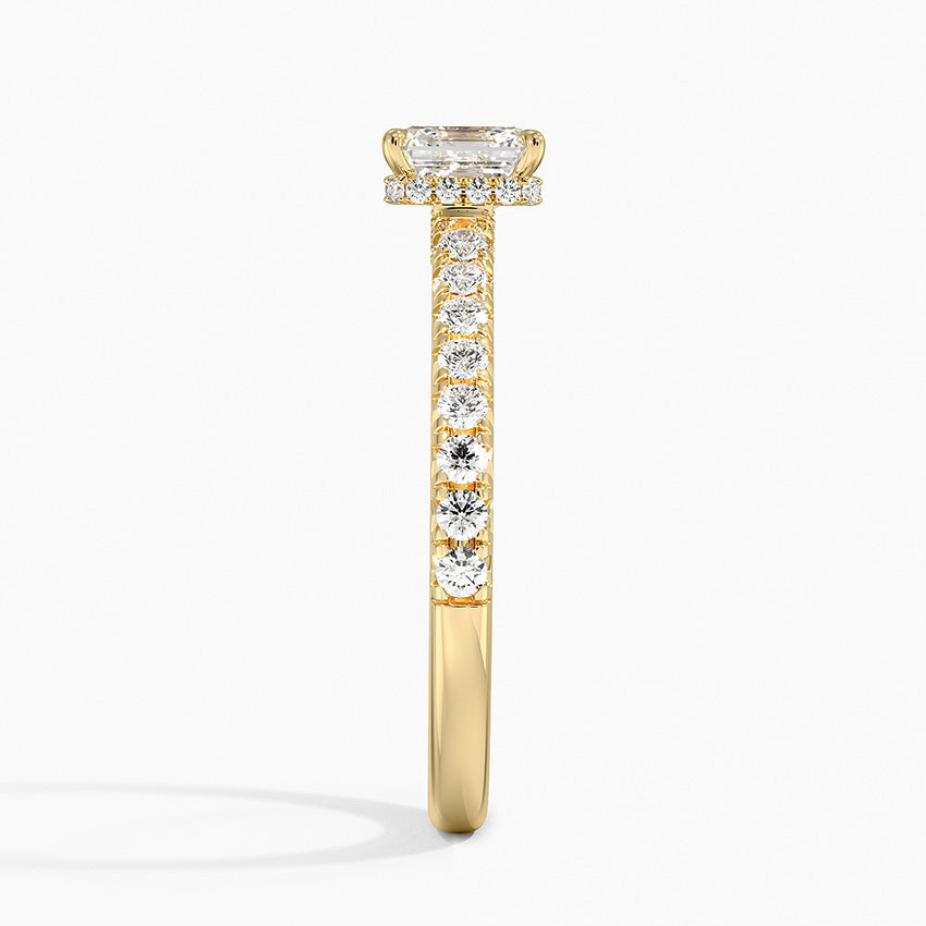 Chantal Diamond Ring Yellow Gold 18k Asscher Engagement Ring