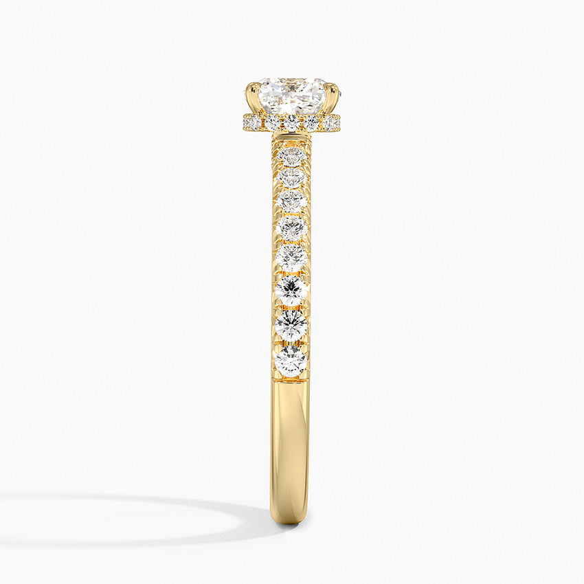 Chantal Diamond Ring Yellow Gold 18k Cushion Engagement Ring