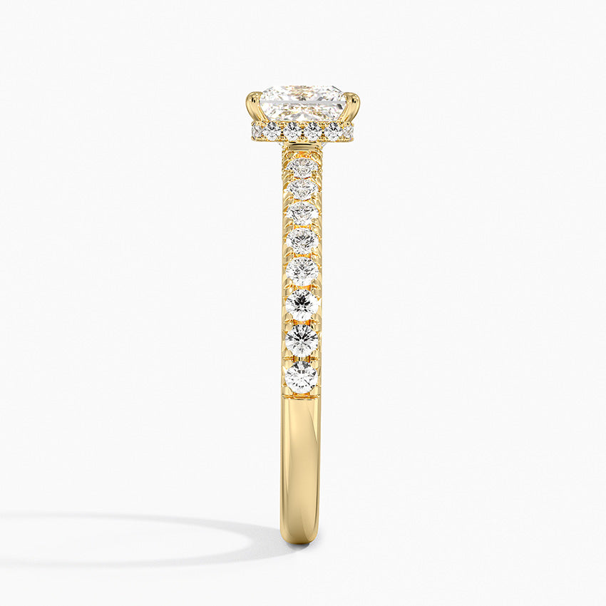 Chantal Diamond Ring Yellow Gold 18k Princess Engagement Ring