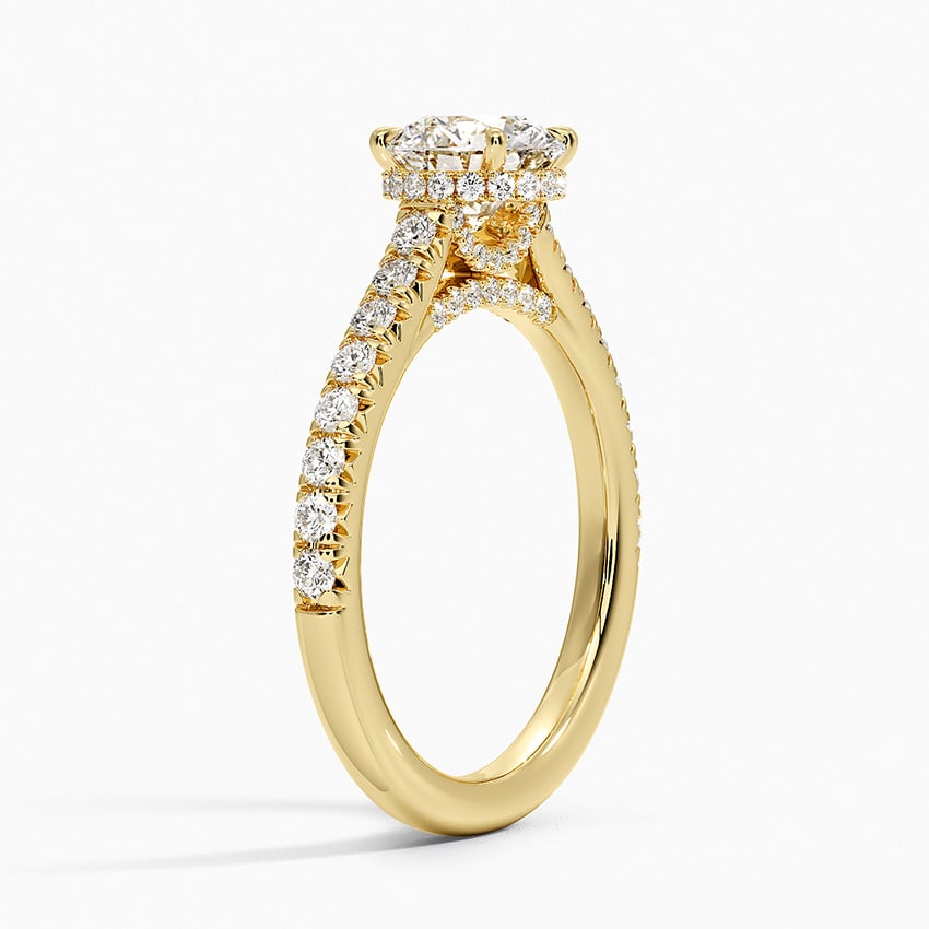 Chantal Diamond Ring Yellow Gold 18k Round Engagement Ring