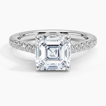 Chantal Diamond Ring Platinum Asscher Engagement Ring