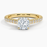 Chantal Diamond Ring Yellow Gold 18k Cushion Engagement Ring