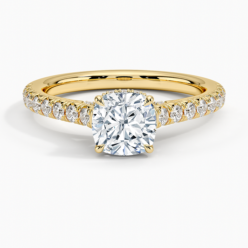 Chantal Diamond Ring Yellow Gold 18k Cushion Engagement Ring