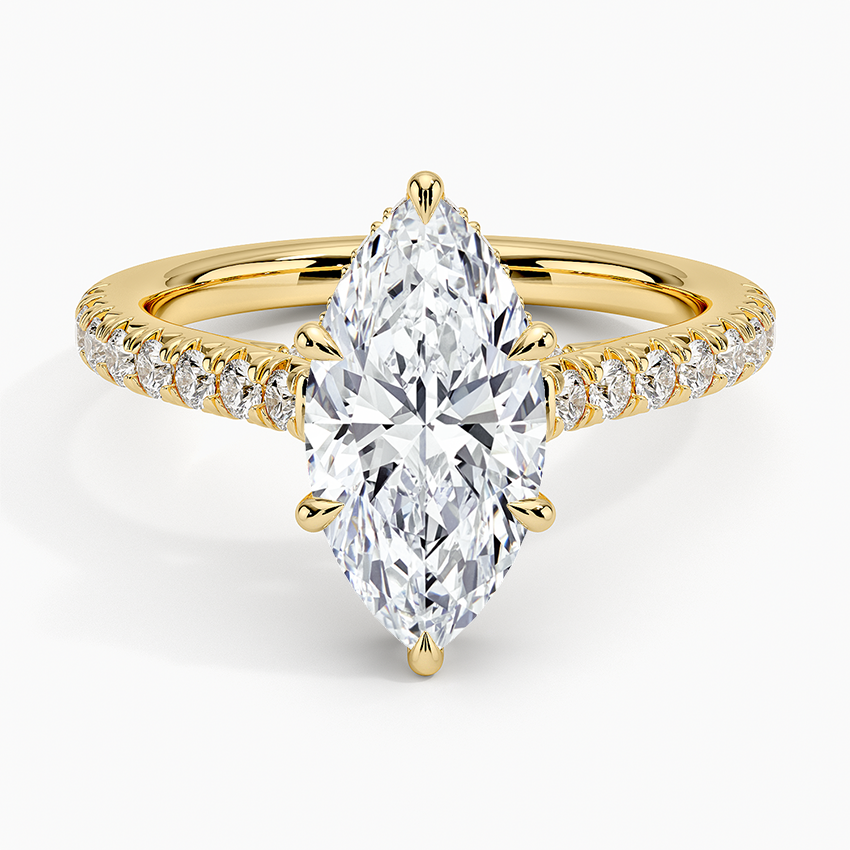 Chantal Diamond Ring Yellow Gold 18k Marquise Engagement Ring