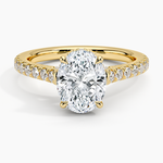 Chantal Diamond Ring Yellow Gold 18k Oval Engagement Ring
