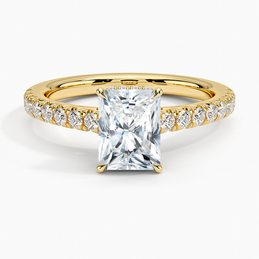 Chantal Diamond Ring Yellow Gold 18k Radiant Engagement Ring