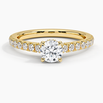 Chantal Diamond Ring Yellow Gold 18k Round Engagement Ring