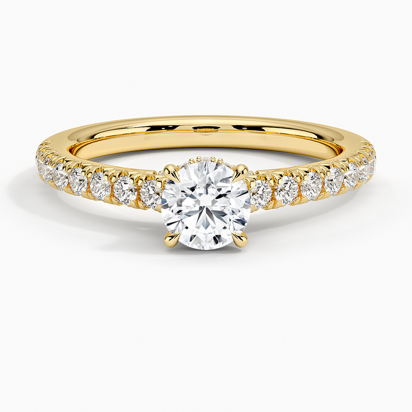 Chantal Diamond Ring Yellow Gold 18k Round Engagement Ring