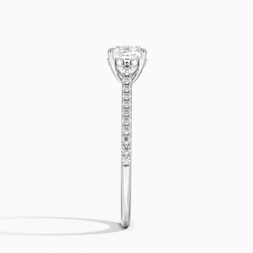 Luxe Dawn Diamond Ring Platinum Cushion Engagement Ring
