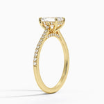 Luxe Dawn Diamond Ring Yellow Gold 18k Emerald Engagement Ring