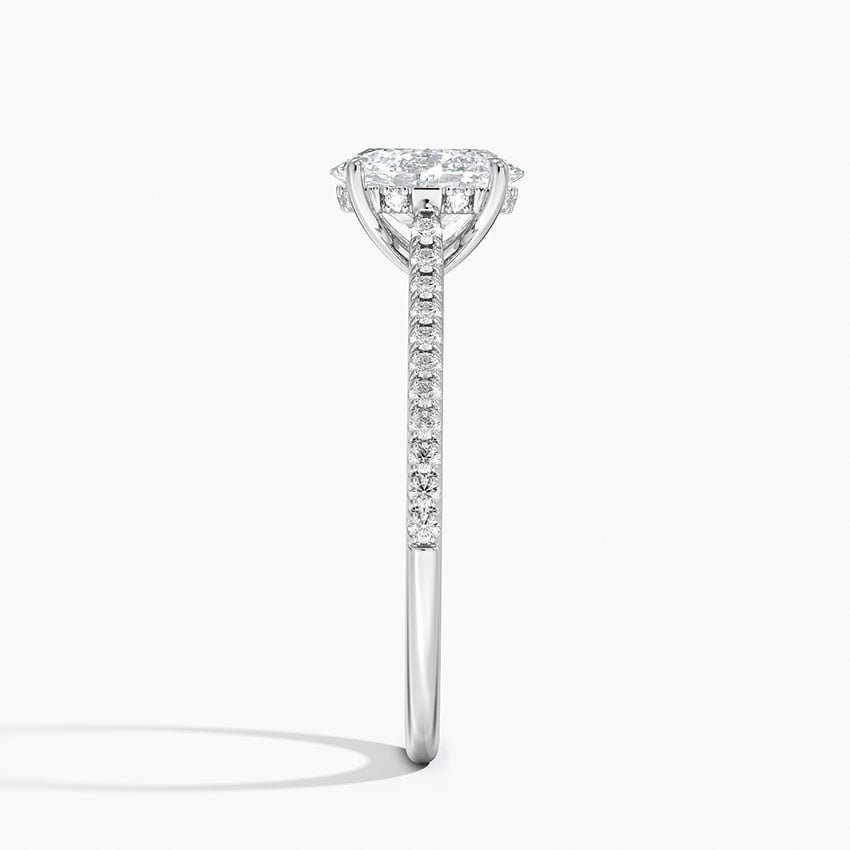 Luxe Dawn Diamond Ring Platinum Oval Engagement Ring