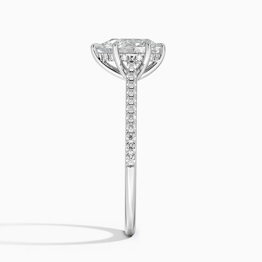 Luxe Dawn Diamond Ring Platinum Pear Engagement Ring