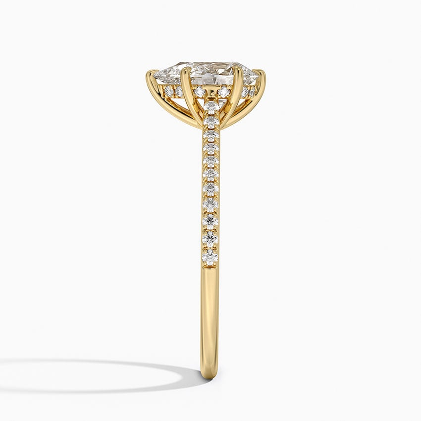 Luxe Dawn Diamond Ring Yellow Gold 18k Pear Engagement Ring