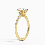 Luxe Dawn Diamond Ring Yellow Gold 18k Princess Engagement Ring