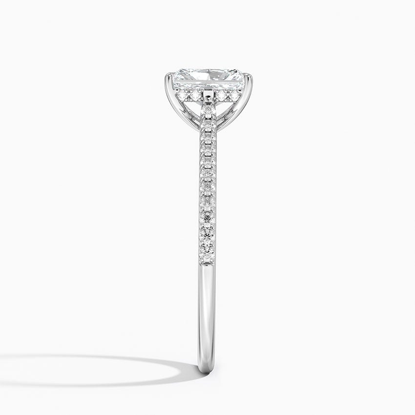 Luxe Dawn Diamond Ring Platinum Radiant Engagement Ring