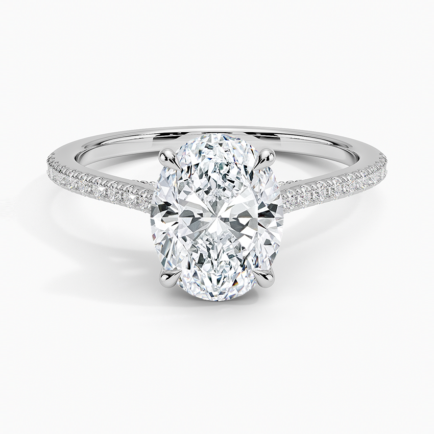 Luxe Dawn Diamond Ring Platinum Oval Engagement Ring