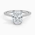 Luxe Dawn Diamond Ring Platinum Oval Engagement Ring